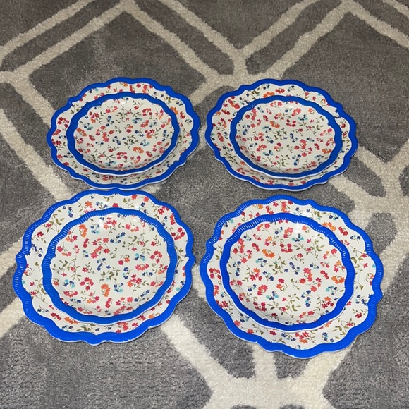 The Pioneer Woman Vintage Ditsy Plate Set - Picture 1 of 8